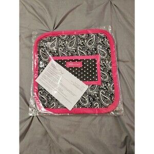 New In Package Pampered Chef Paisley Polka Dot Potholder Oven Pad #1366
